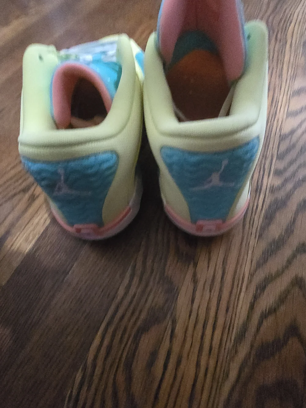 Jason Tatum2 Jordan Men's Sneakers in Yellow & Teal with Pink Accent